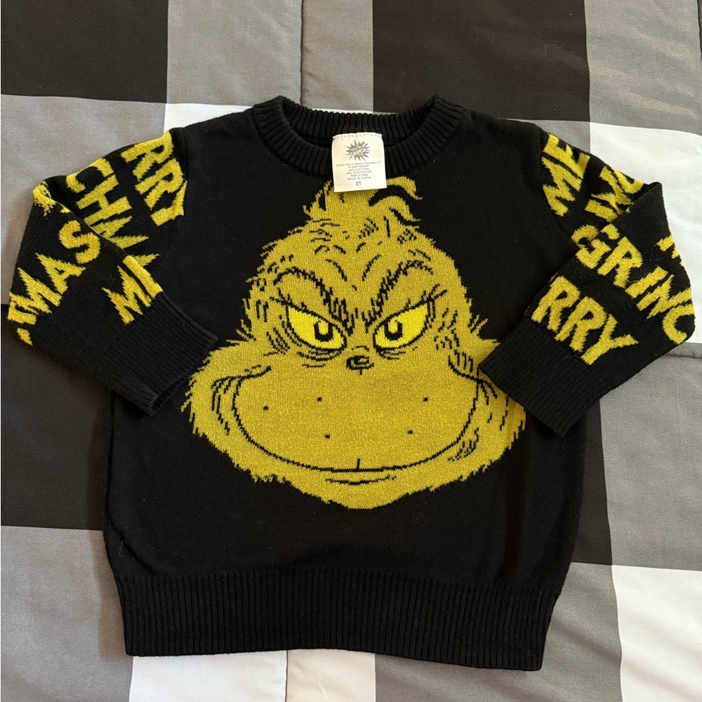Black and Yellow Grinch Sweater